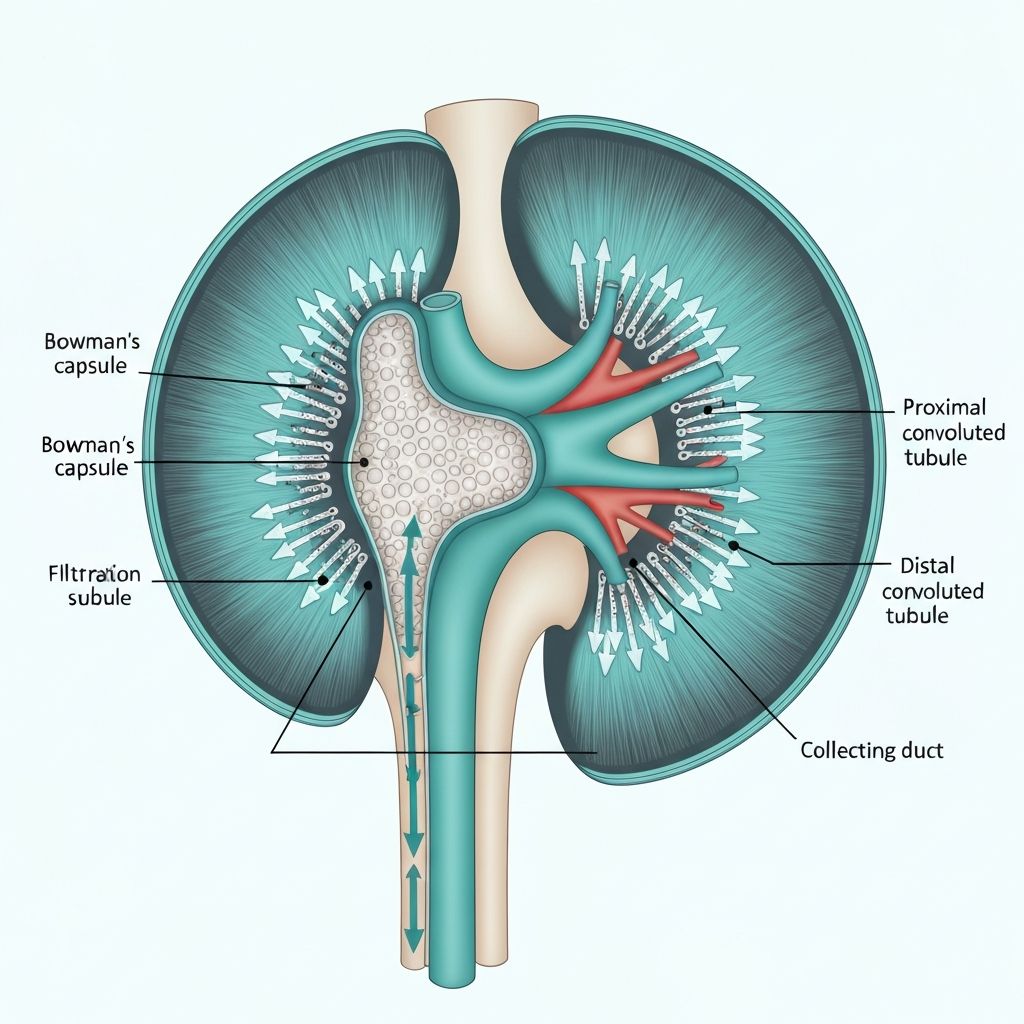 Kidney anatomy and nephron structure
